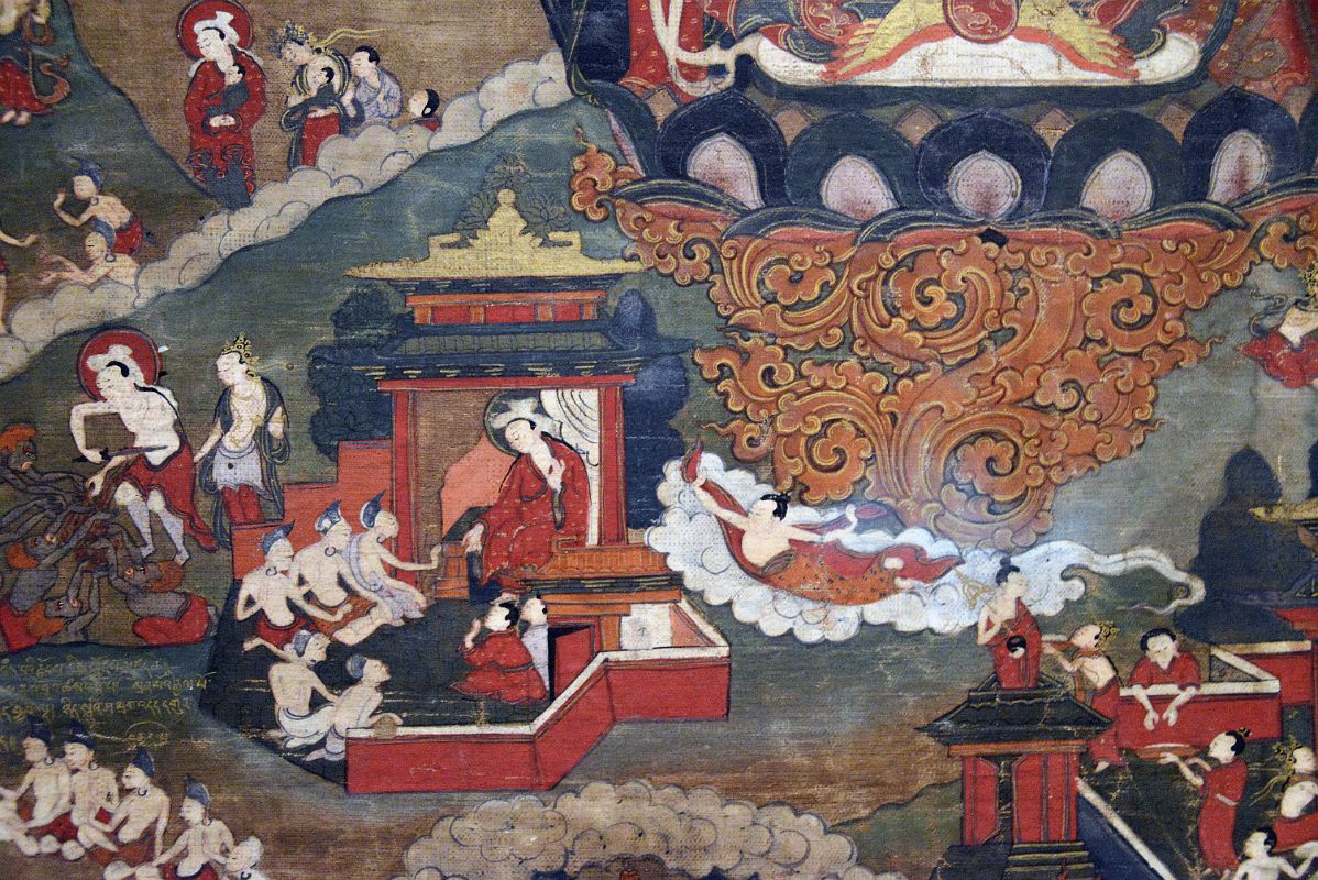 11-4 Buddha Sakyamuni and Scenes of His Previous Lives Jataka Tales, 1573-1619, Tibet - New York Metropolitan Museum Of Art